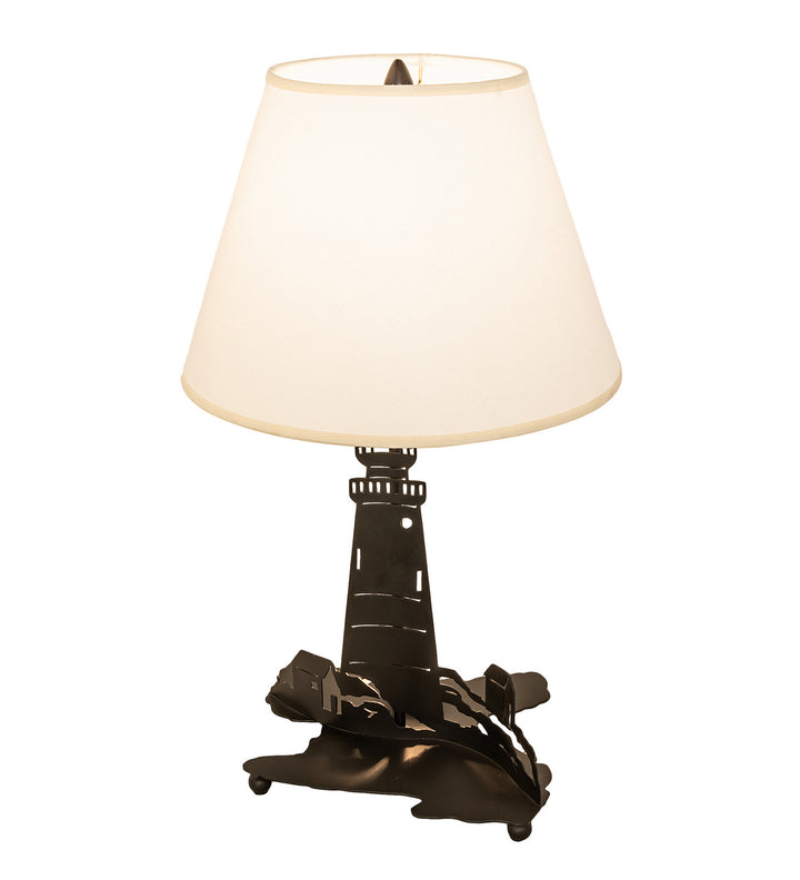 Meyda Tiffany Lighting 198178 Lighthouse Two Light Table Lamp Lamp Bronze / Dark
