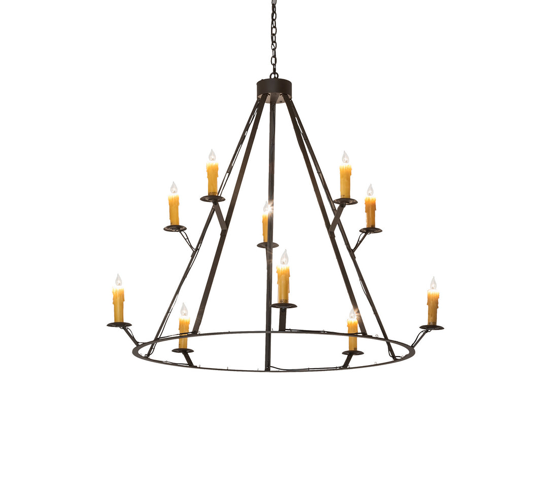 Meyda Tiffany Anthracite 245091 Chandelier Light - Oil Rubbed Bronze