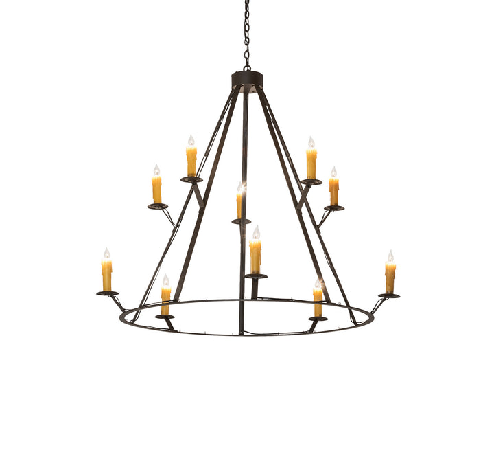 Meyda Tiffany Anthracite 245091 Chandelier Light - Oil Rubbed Bronze