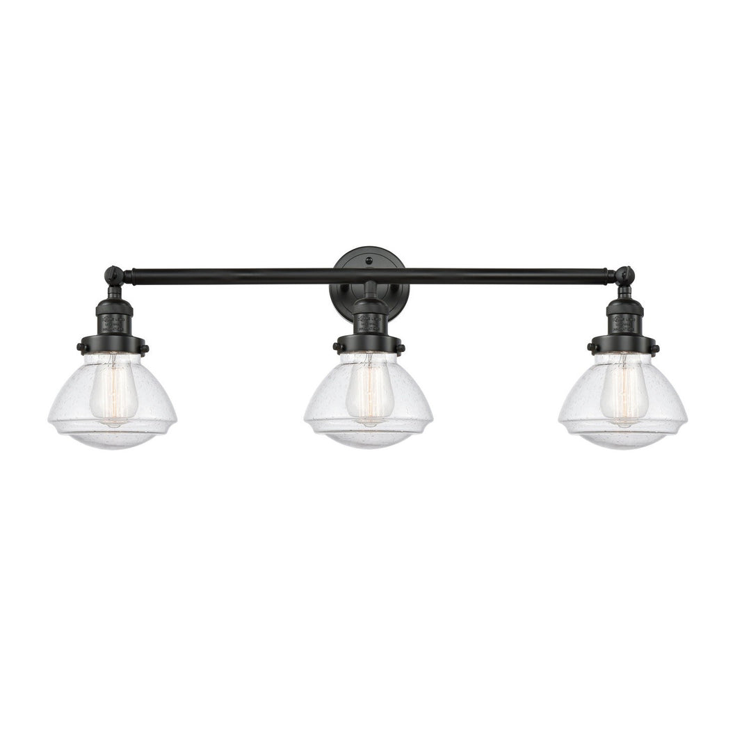 Innovations Franklin Restoration 205-BK-G324 Bath Vanity Light 31 in. wide - Matte Black