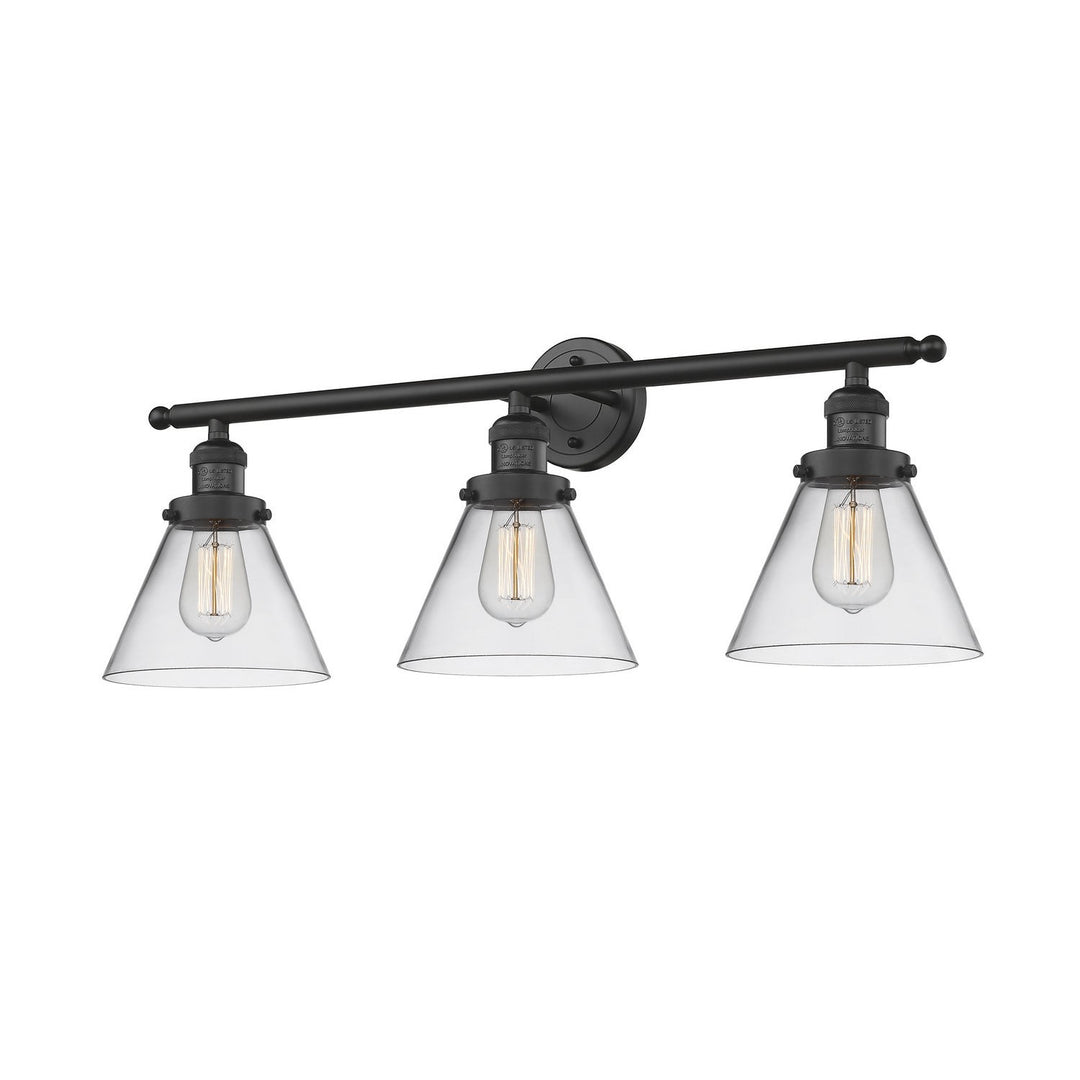 Innovations Franklin Restoration 205-BK-G42 Bath Vanity Light 32 in. wide - Matte Black