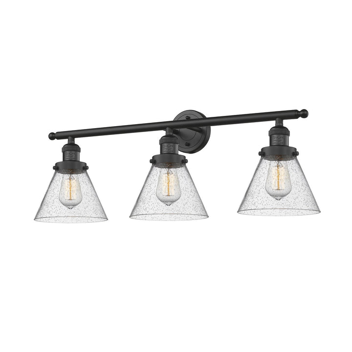 Innovations Franklin Restoration 205-BK-G44 Bath Vanity Light 32 in. wide - Matte Black