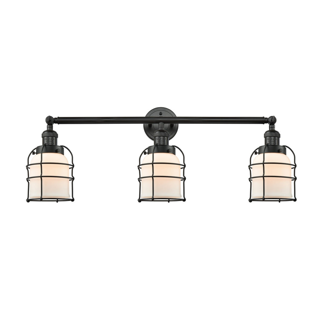 Innovations Franklin Restoration 205-BK-G51-CE-LED Bath Vanity Light 31 in. wide - Matte Black