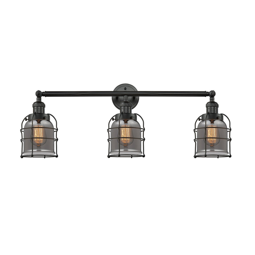 Innovations Franklin Restoration 205-BK-G53-CE Bath Vanity Light 31 in. wide - Matte Black