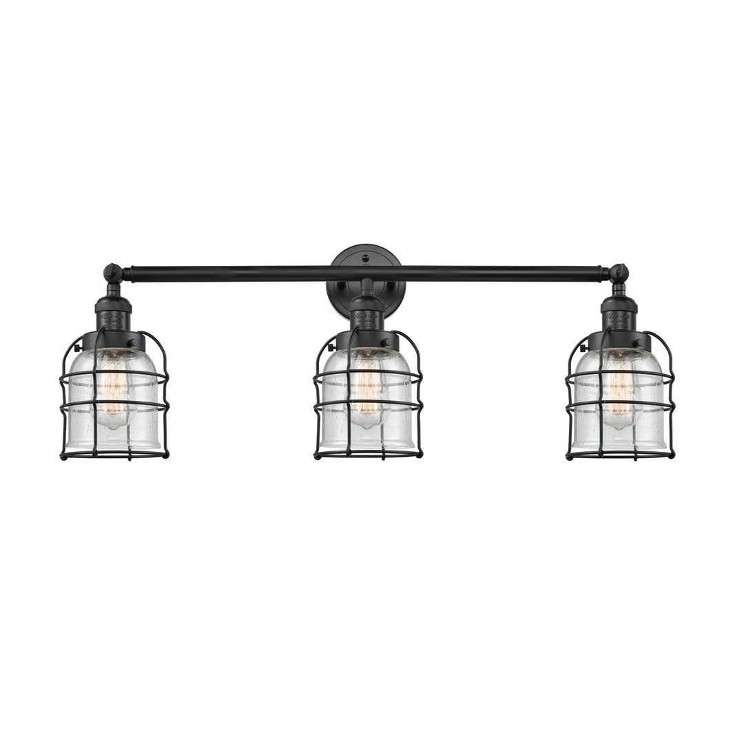 Innovations Franklin Restoration 205-BK-G54-CE Bath Vanity Light 31 in. wide - Matte Black