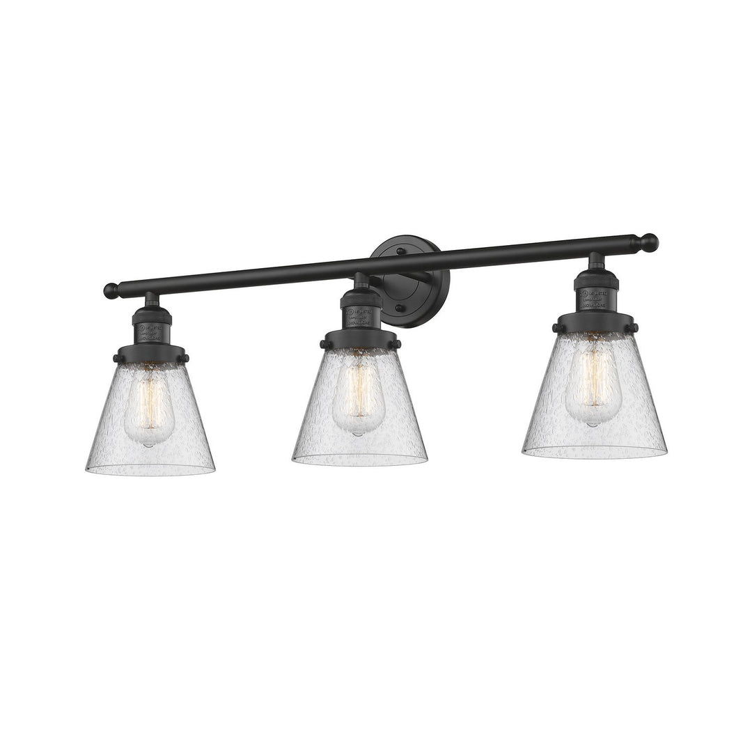 Innovations Franklin Restoration 205-BK-G64 Bath Vanity Light 30 in. wide - Matte Black