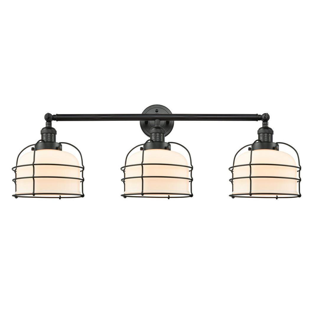 Innovations Franklin Restoration 205-BK-G71-CE-LED Bath Vanity Light 34 in. wide - Matte Black