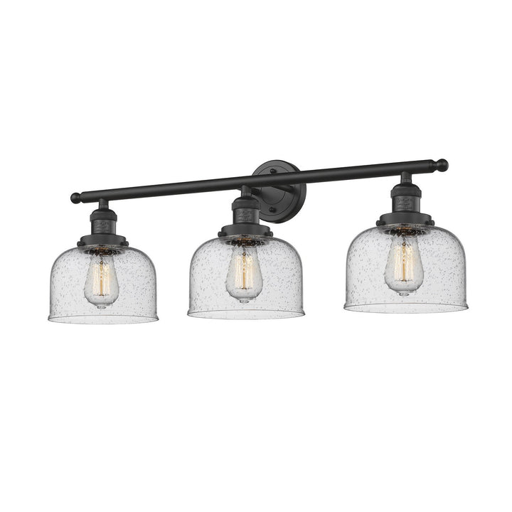 Innovations Franklin Restoration 205-BK-G74-LED Bath Vanity Light 32 in. wide - Matte Black