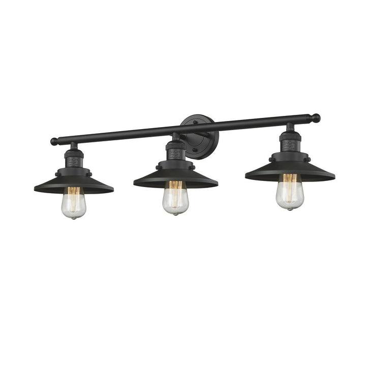 Innovations Franklin Restoration 205-BK-M6 Bath Vanity Light 32 in. wide - Matte Black