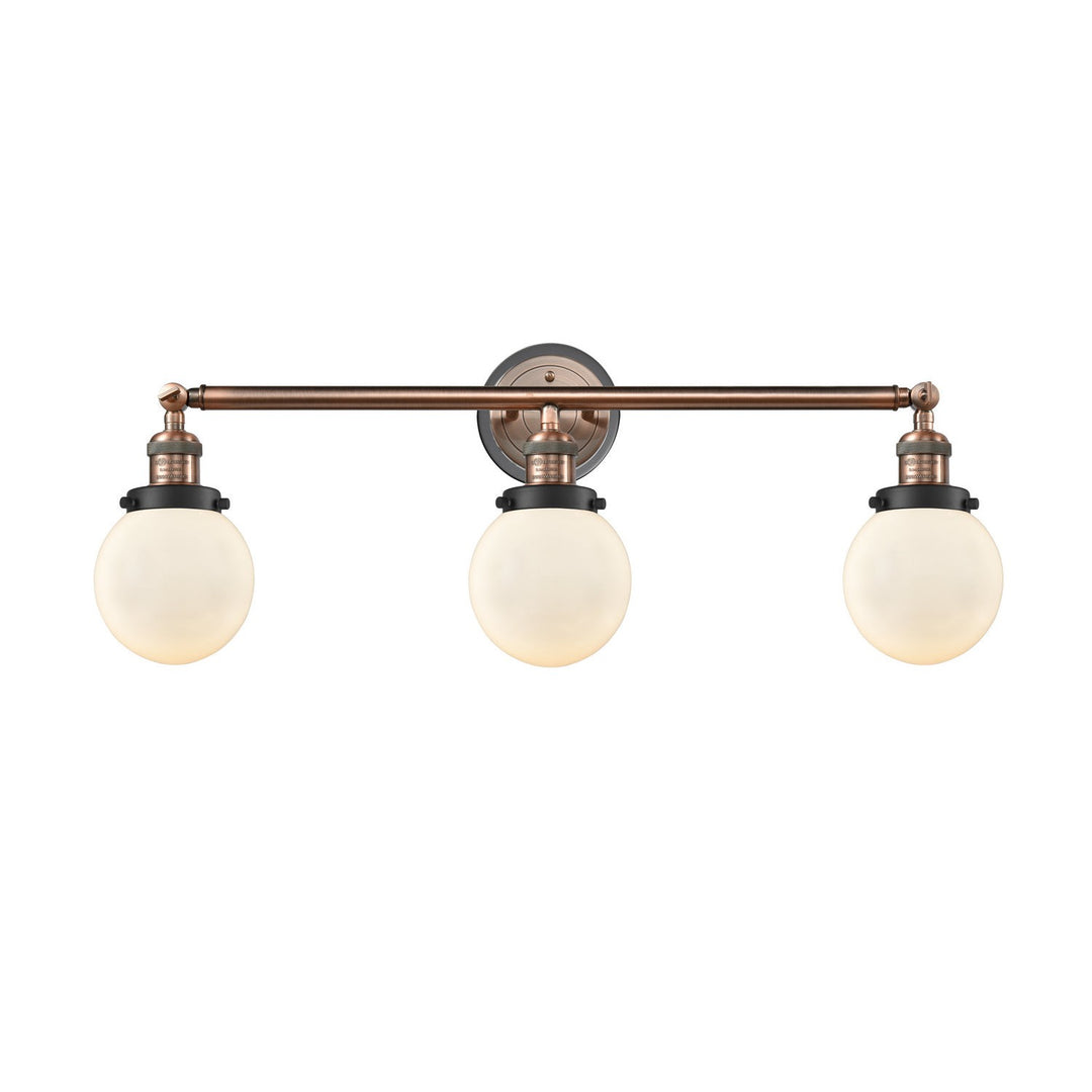 Innovations Franklin Restoration 205BP-ACBK-G201-6 Bath Vanity Light 30 in. wide - Antique Copper