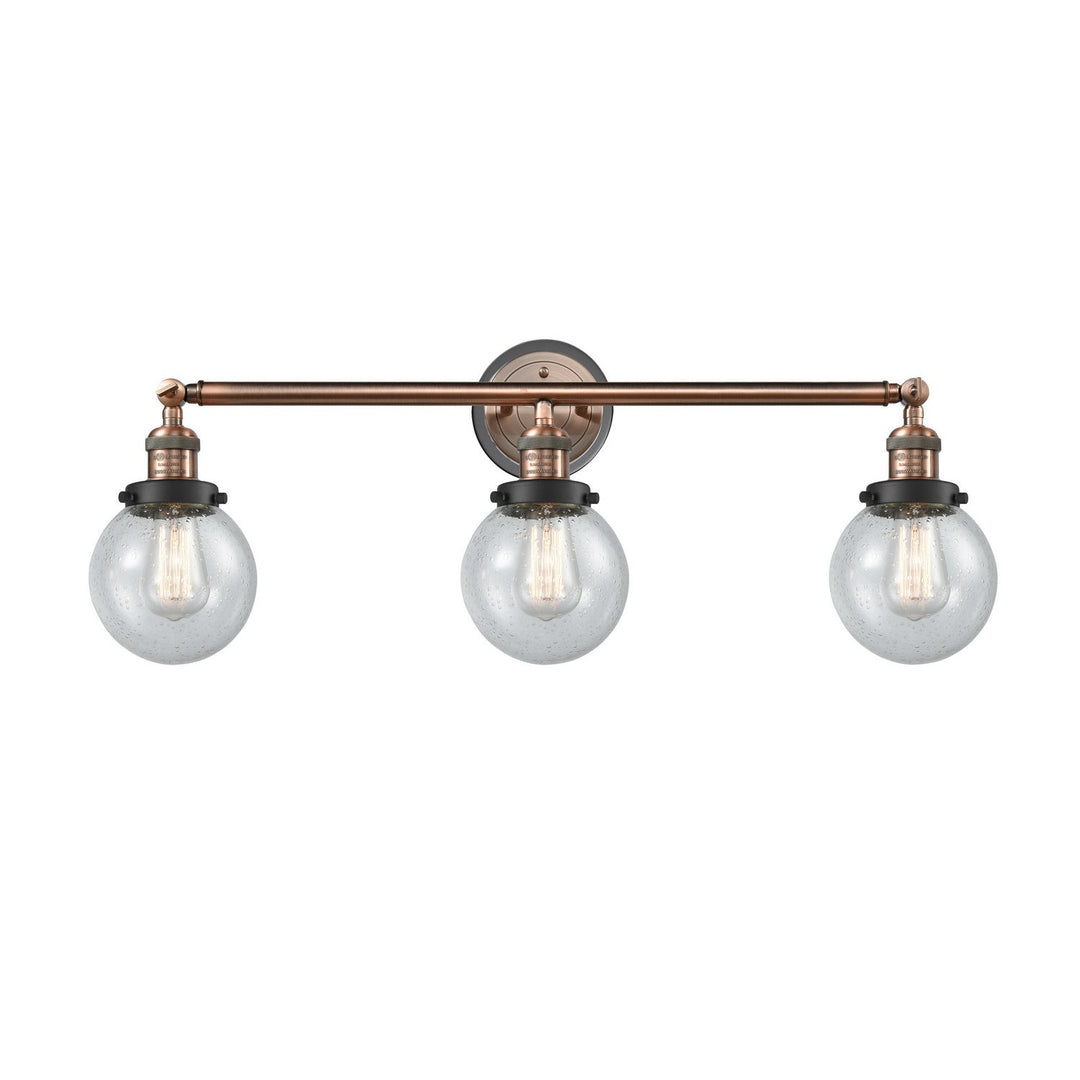 Innovations Franklin Restoration 205BP-ACBK-G204-6 Bath Vanity Light 30 in. wide - Antique Copper