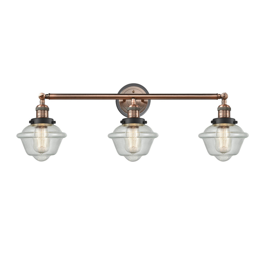 Innovations Franklin Restoration 205BP-ACBK-G534 Bath Vanity Light 34 in. wide - Antique Copper