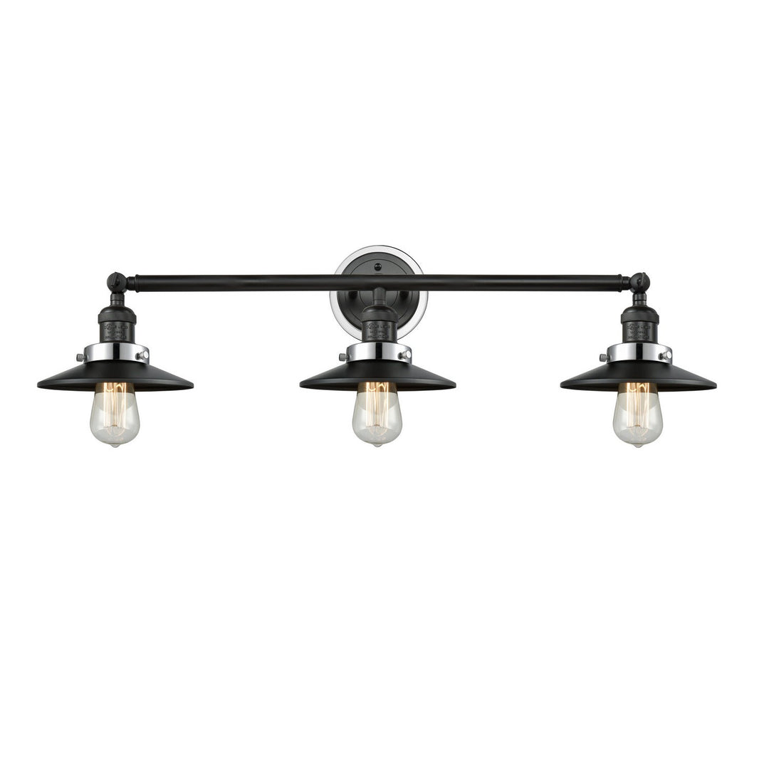 Innovations Franklin Restoration 205BP-BKPC-M6-BK Bath Vanity Light 32 in. wide - Matte Black