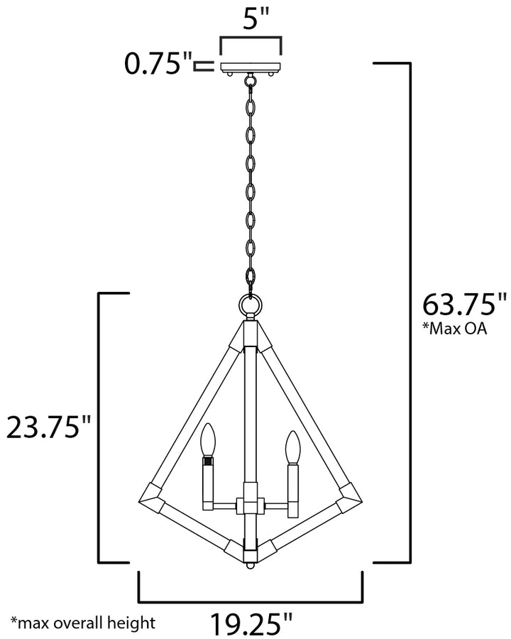 Maxim Vector 12252WOAB Pendant Light - Weathered Oak / Antique Brass