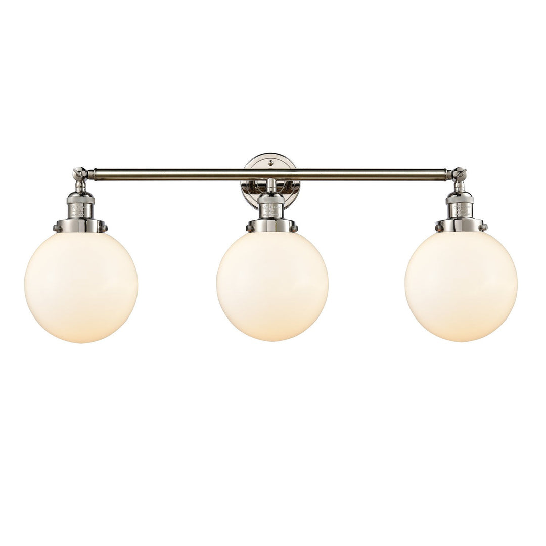 Innovations Franklin Restoration 205-PN-G201-8-LED Bath Vanity Light 32 in. wide - Polished Nickel