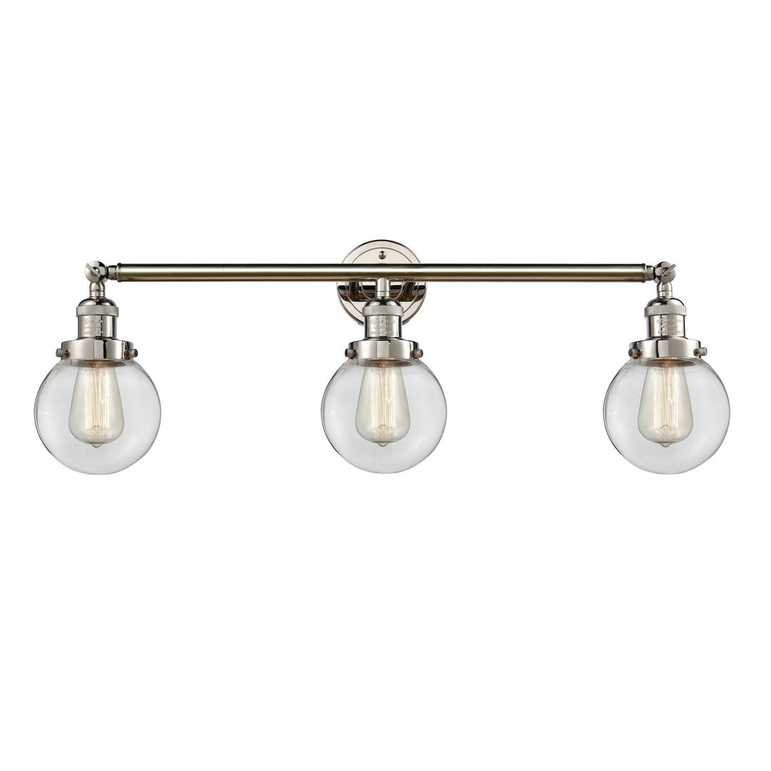 Innovations Franklin Restoration 205-PN-G202-6 Bath Vanity Light 30 in. wide - Polished Nickel
