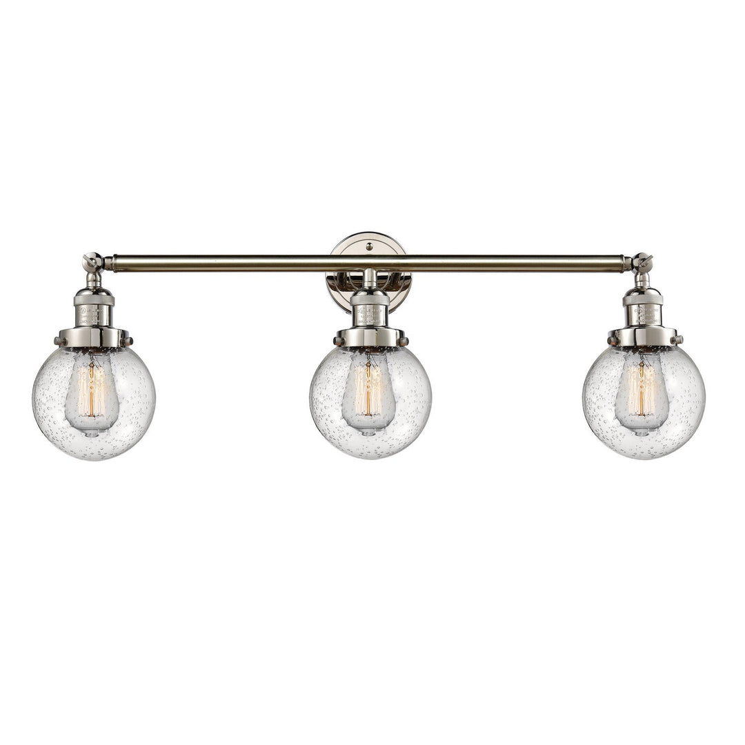 Innovations Franklin Restoration 205-PN-G204-6-LED Bath Vanity Light 30 in. wide - Polished Nickel