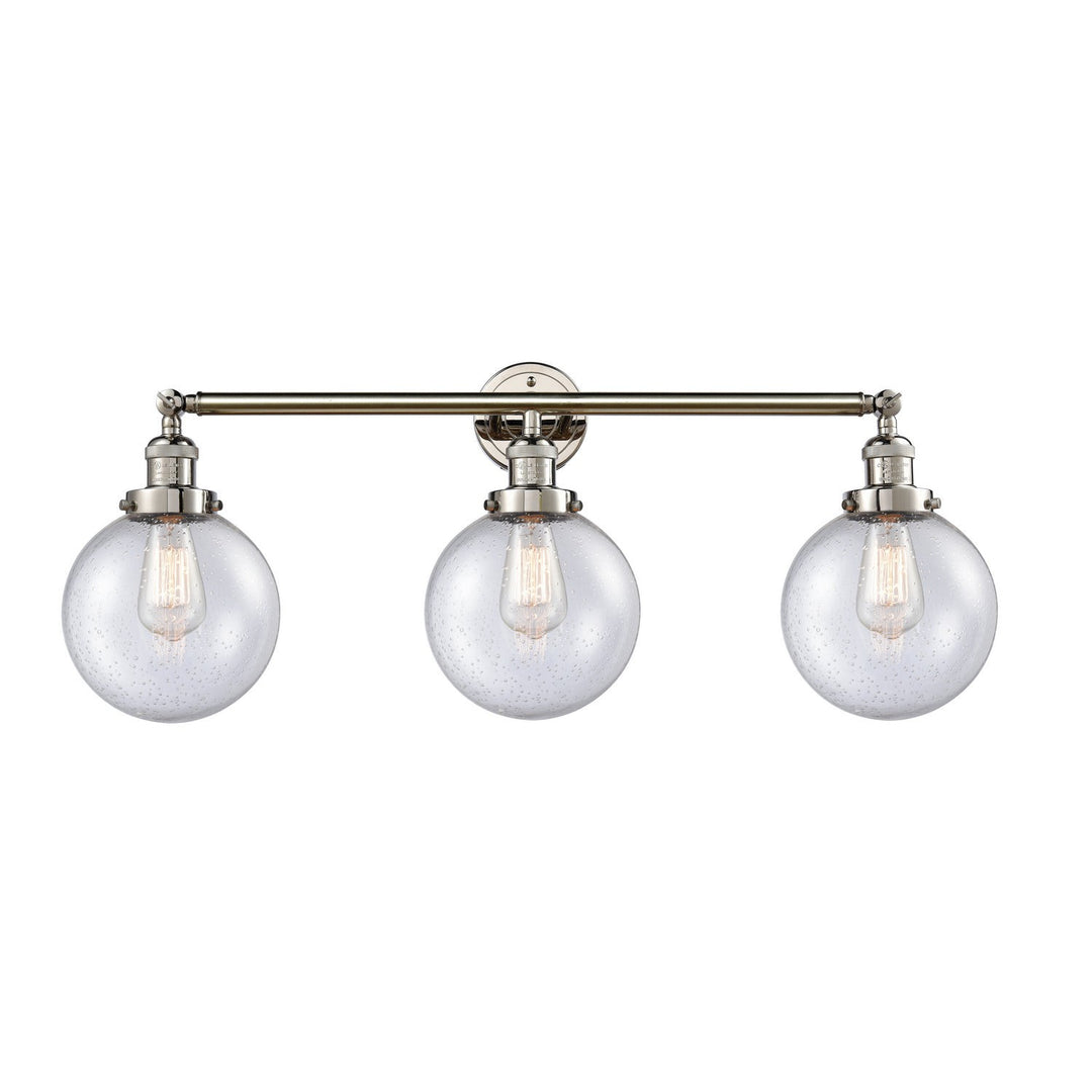 Innovations Franklin Restoration 205-PN-G204-8-LED Bath Vanity Light 32 in. wide - Polished Nickel