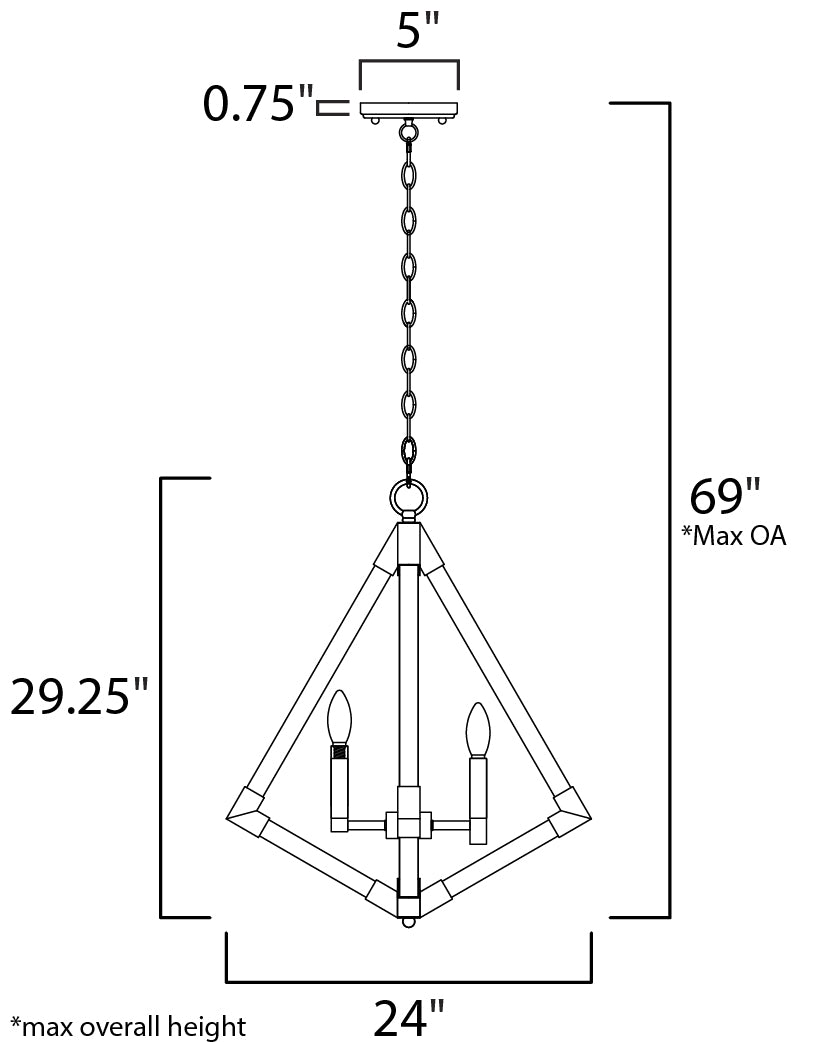 Maxim Vector 12254WOAB Pendant Light - Weathered Oak / Antique Brass