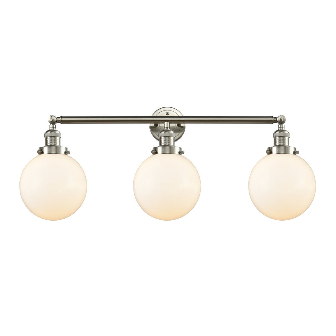 Innovations Franklin Restoration 205-SN-G201-8-LED Bath Vanity Light 32 in. wide - Brushed Satin Nickel