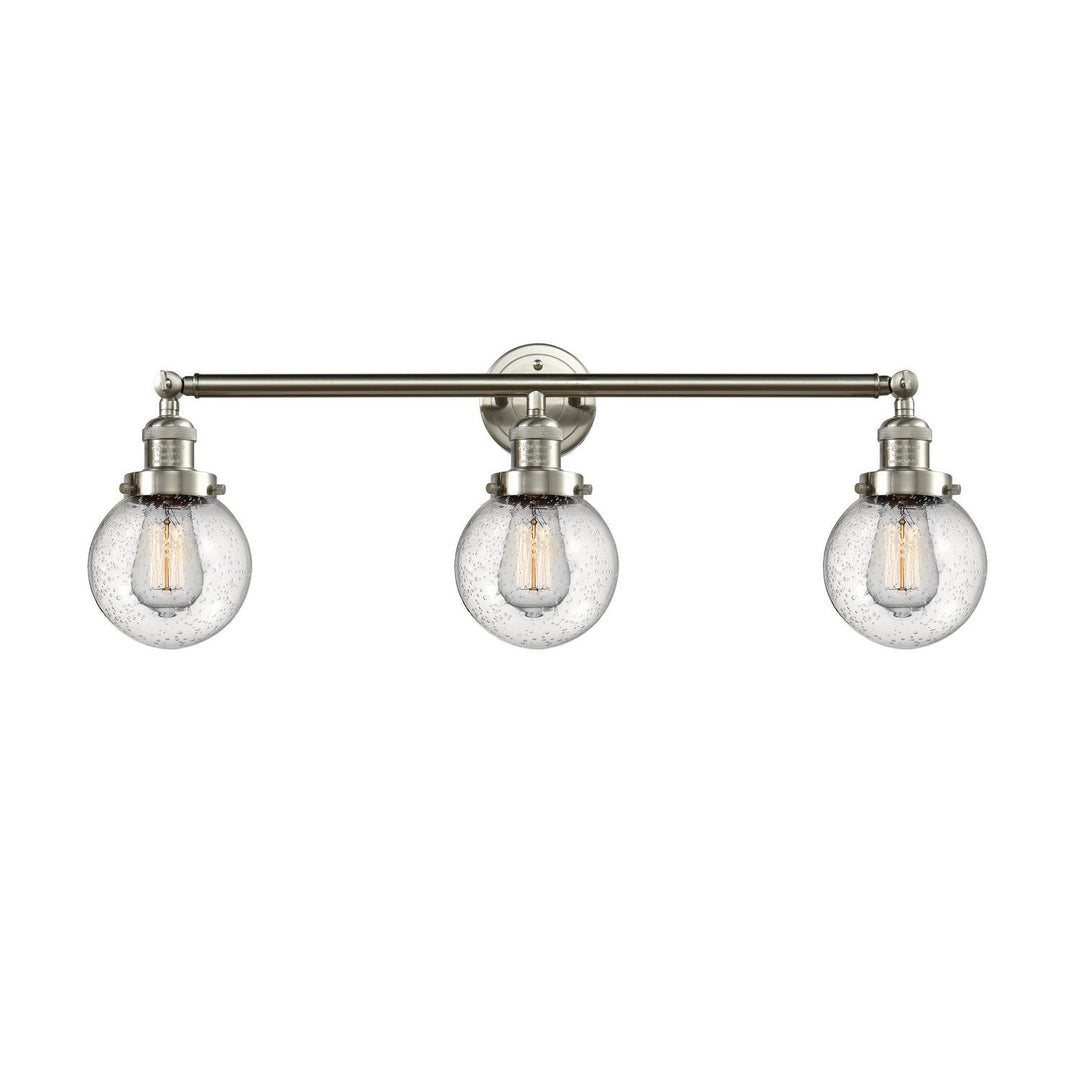 Innovations Franklin Restoration 205-SN-G204-6 Bath Vanity Light 30 in. wide - Brushed Satin Nickel