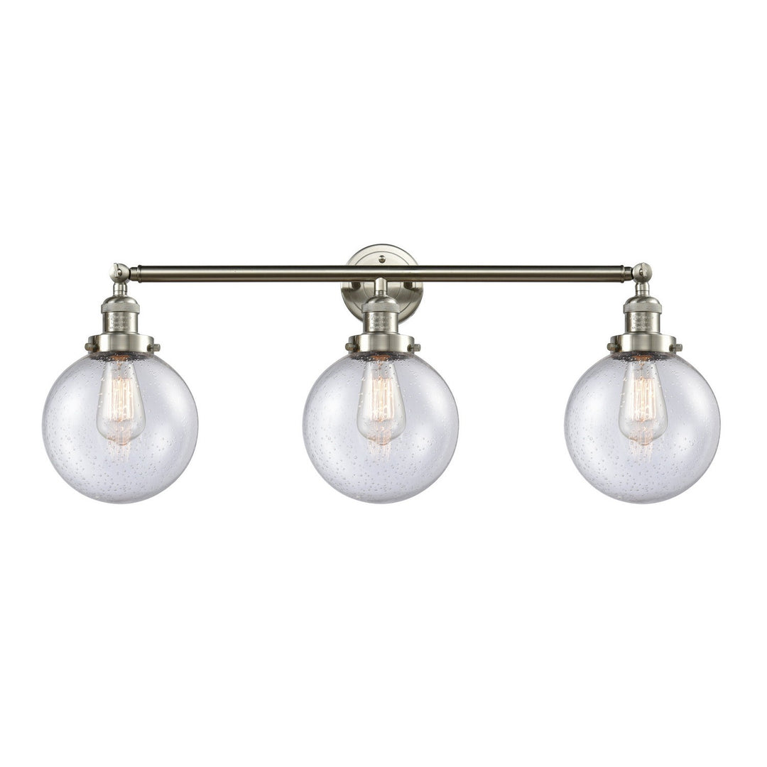 Innovations Franklin Restoration 205-SN-G204-8-LED Bath Vanity Light 32 in. wide - Brushed Satin Nickel