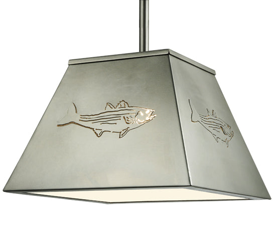 Meyda Tiffany Striped Bass 122553 Pendant Light - Nickel