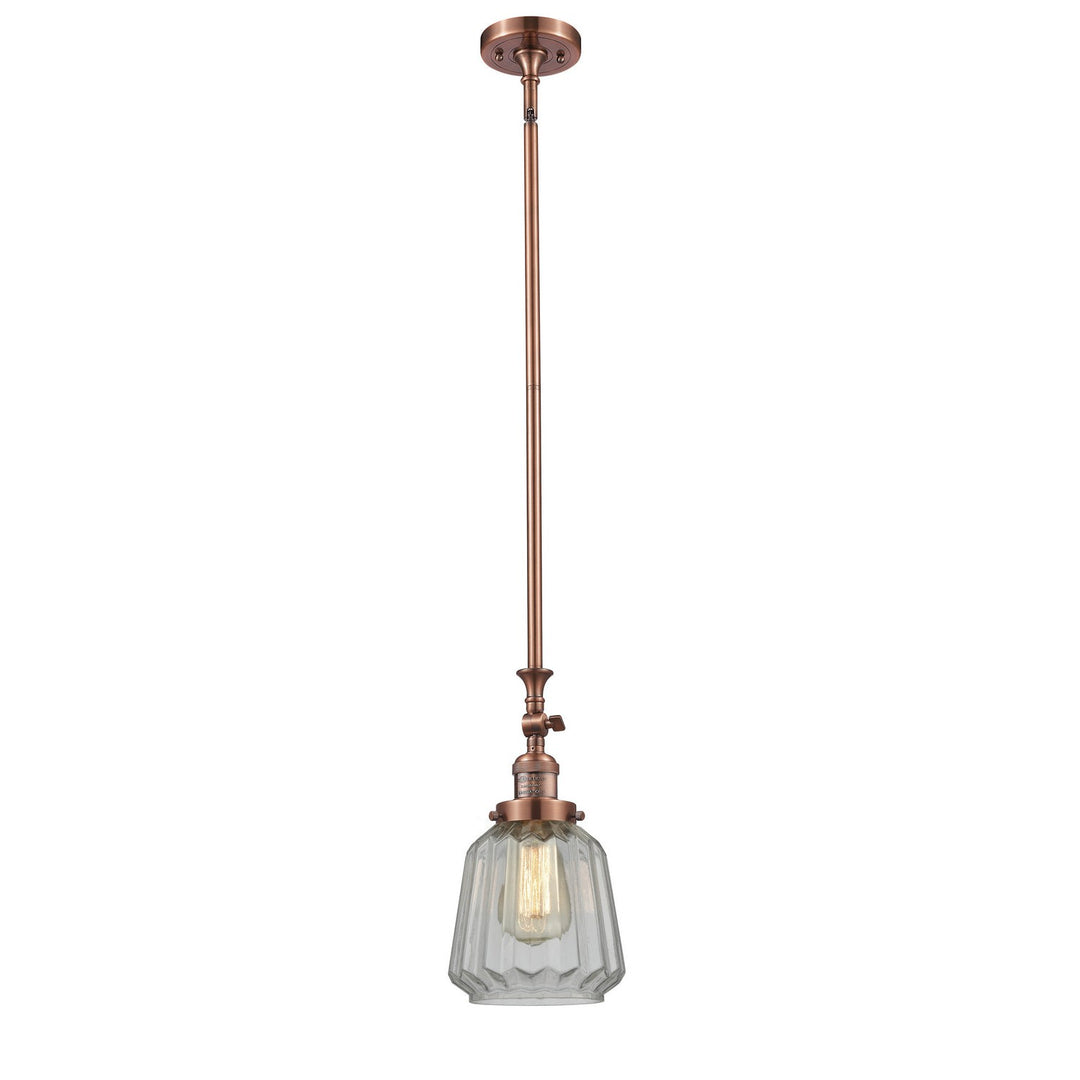 Innovations Franklin Restoration 206-AC-G142-LED Pendant Light - Antique Copper