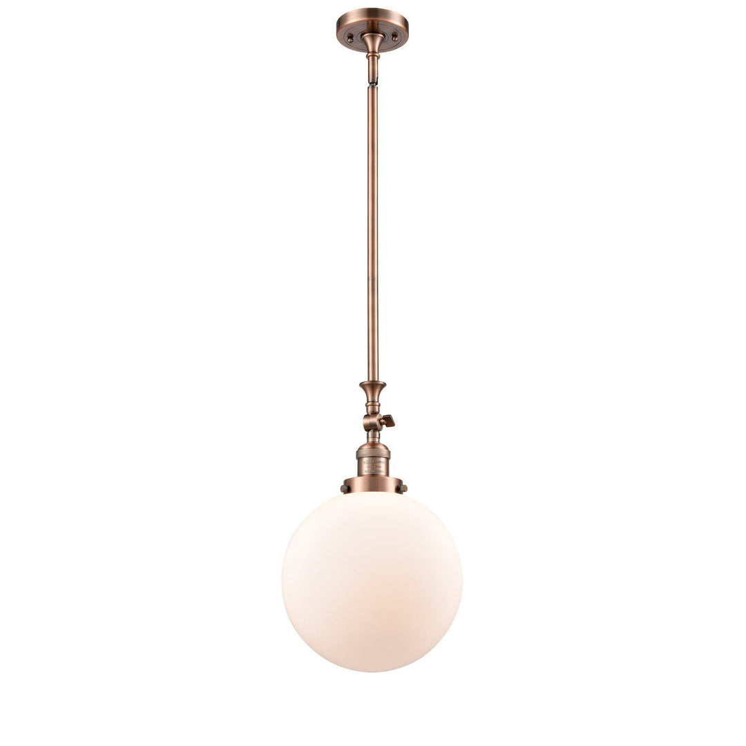 Innovations Franklin Restoration 206-AC-G201-10 Pendant Light - Antique Copper