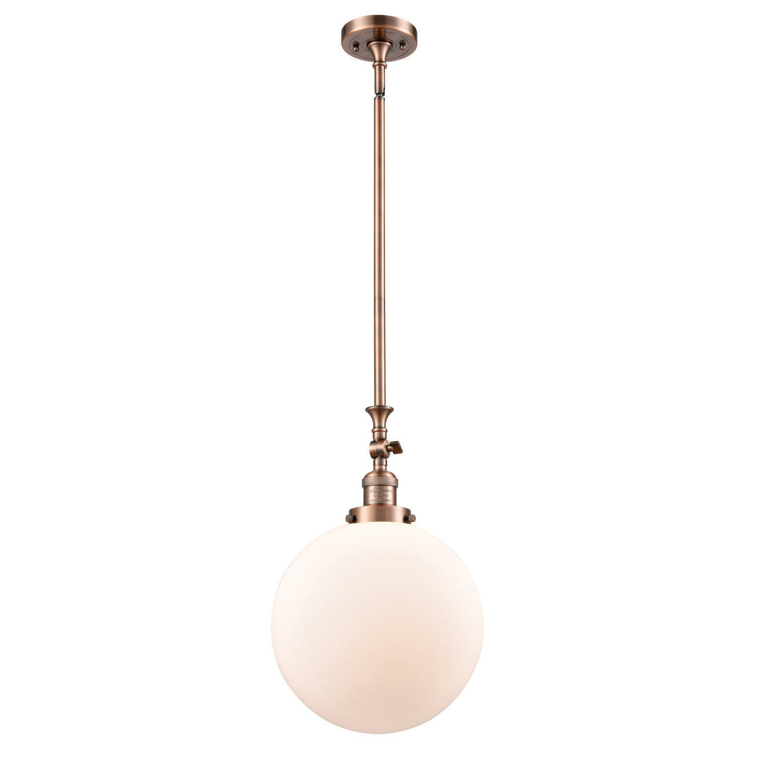 Innovations Franklin Restoration 206-AC-G201-12-LED Pendant Light - Antique Copper