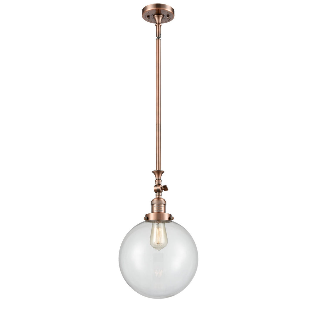 Innovations Franklin Restoration 206-AC-G202-10 Pendant Light - Antique Copper