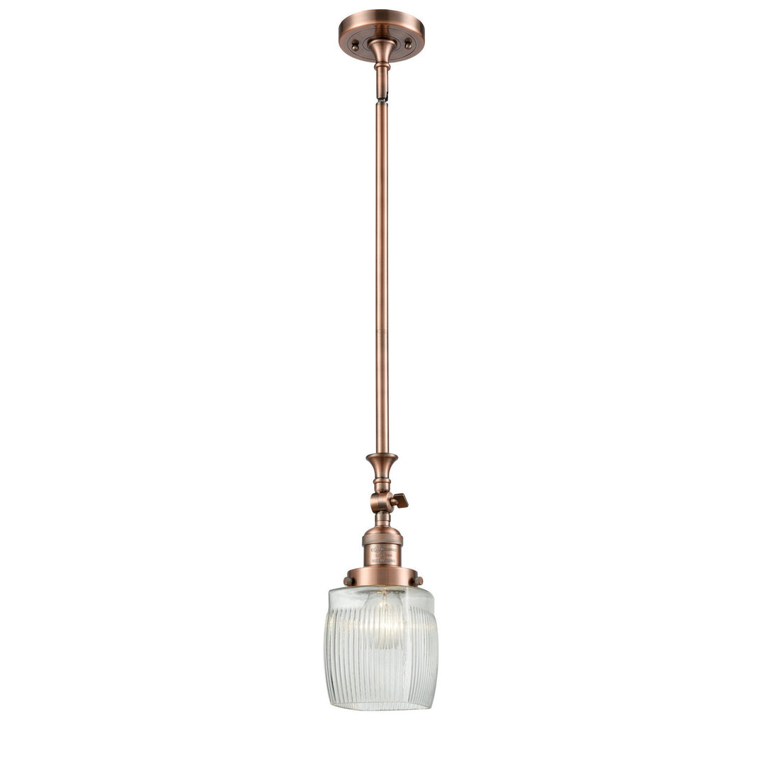 Innovations Franklin Restoration 206-AC-G302-LED Pendant Light - Antique Copper