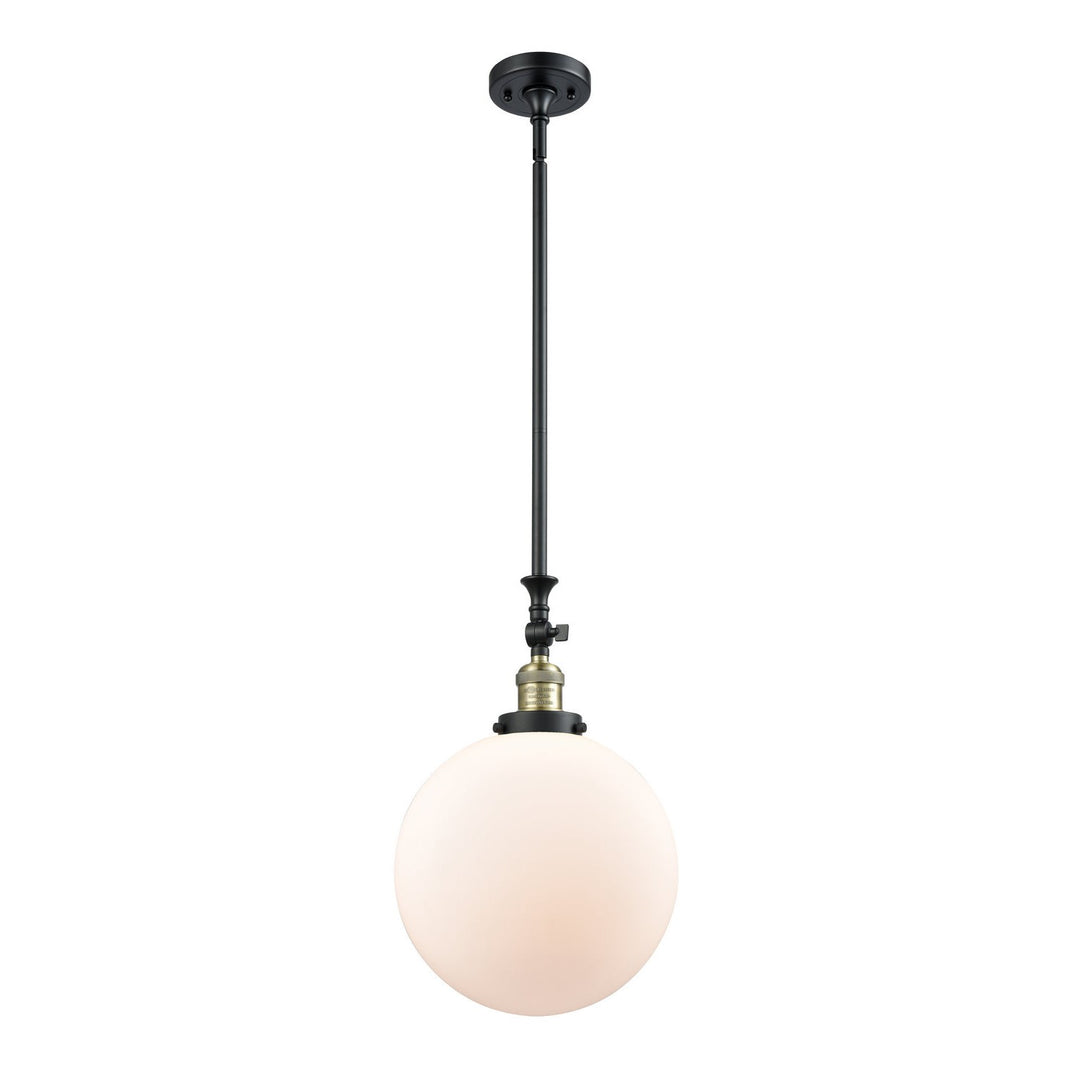 Innovations Franklin Restoration 206-BAB-G201-12 Pendant Light - Black Antique Brass