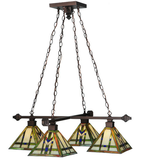 Meyda Tiffany Prairie Wheat 122603 Chandelier Light - Mahogany Bronze