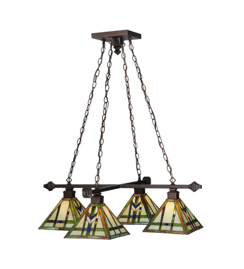 Meyda Tiffany Prairie Wheat 122603 Chandelier Light - Mahogany Bronze