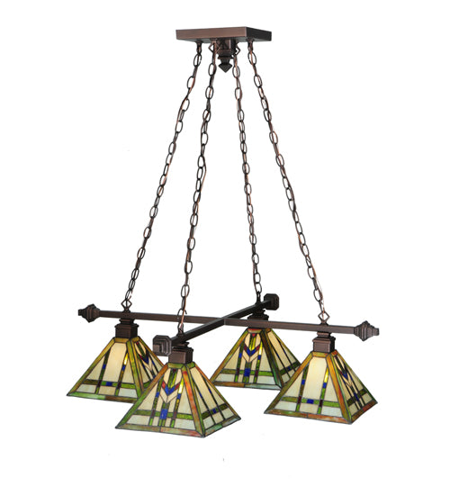Meyda Tiffany Prairie Wheat 122603 Chandelier Light - Mahogany Bronze