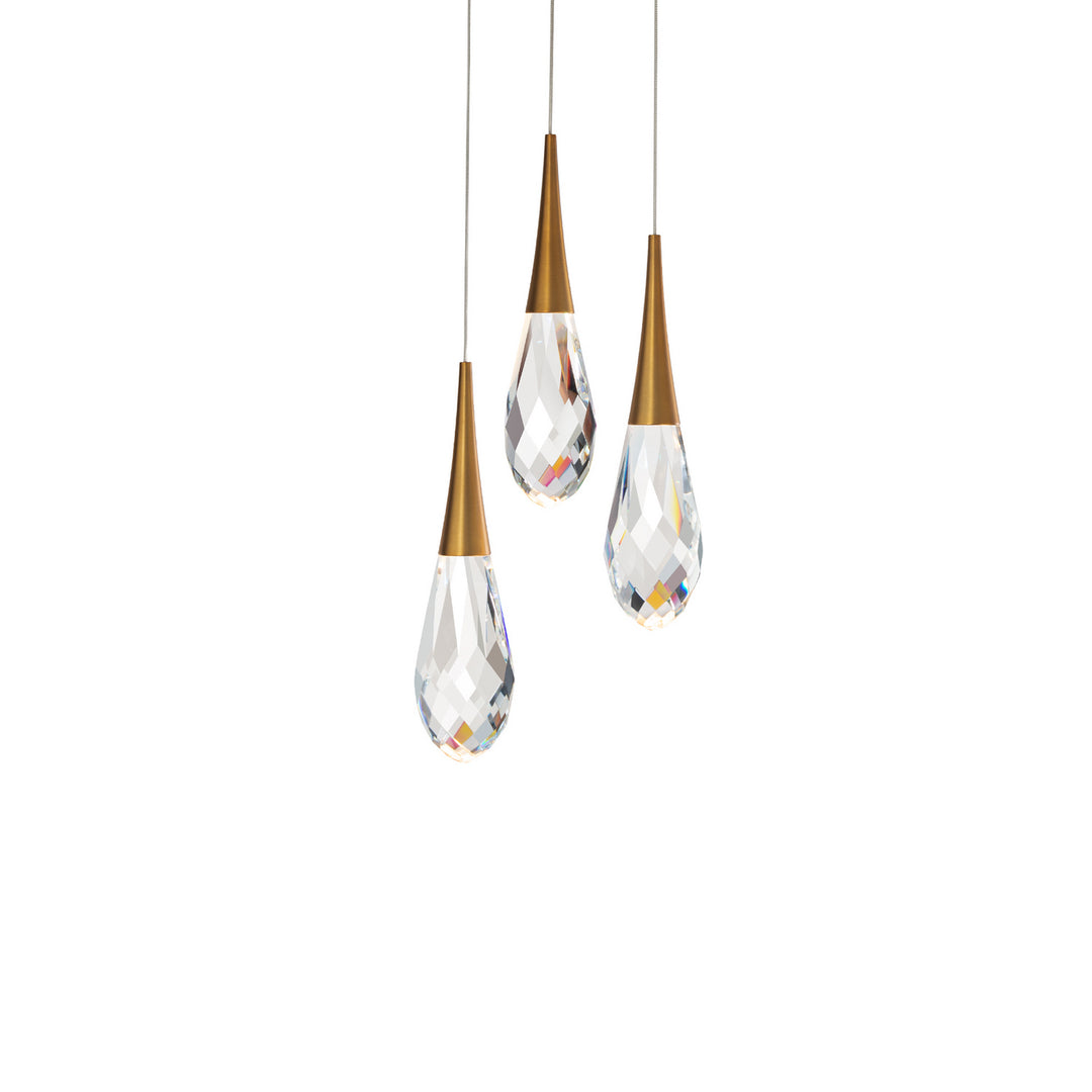Schonbek Beyond Hibiscus BPD21203-AB Pendant Light - Aged Brass