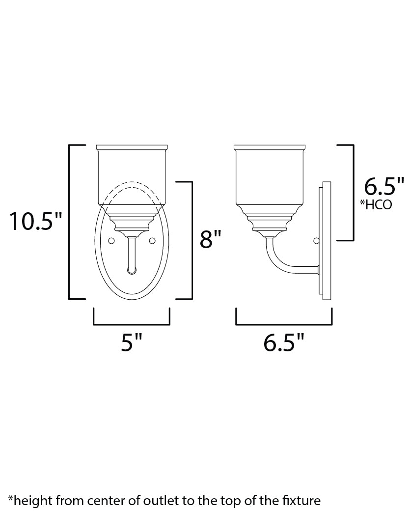 Maxim Acadia 12261CDBK Wall Sconce Light - Black