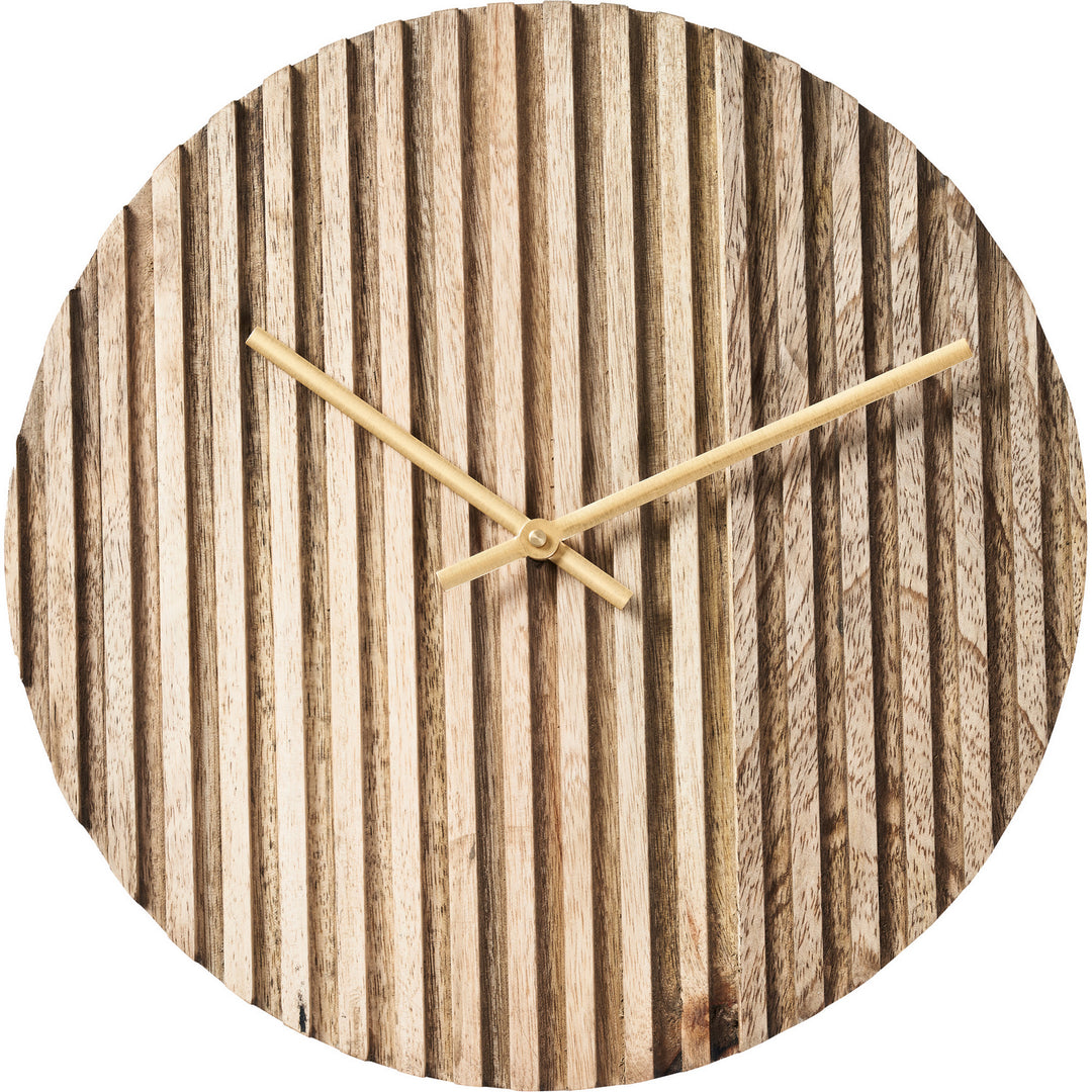 Renwil Lighting CL252 Yalina Wall Clock Home Decor Wood/Stone/Naturals