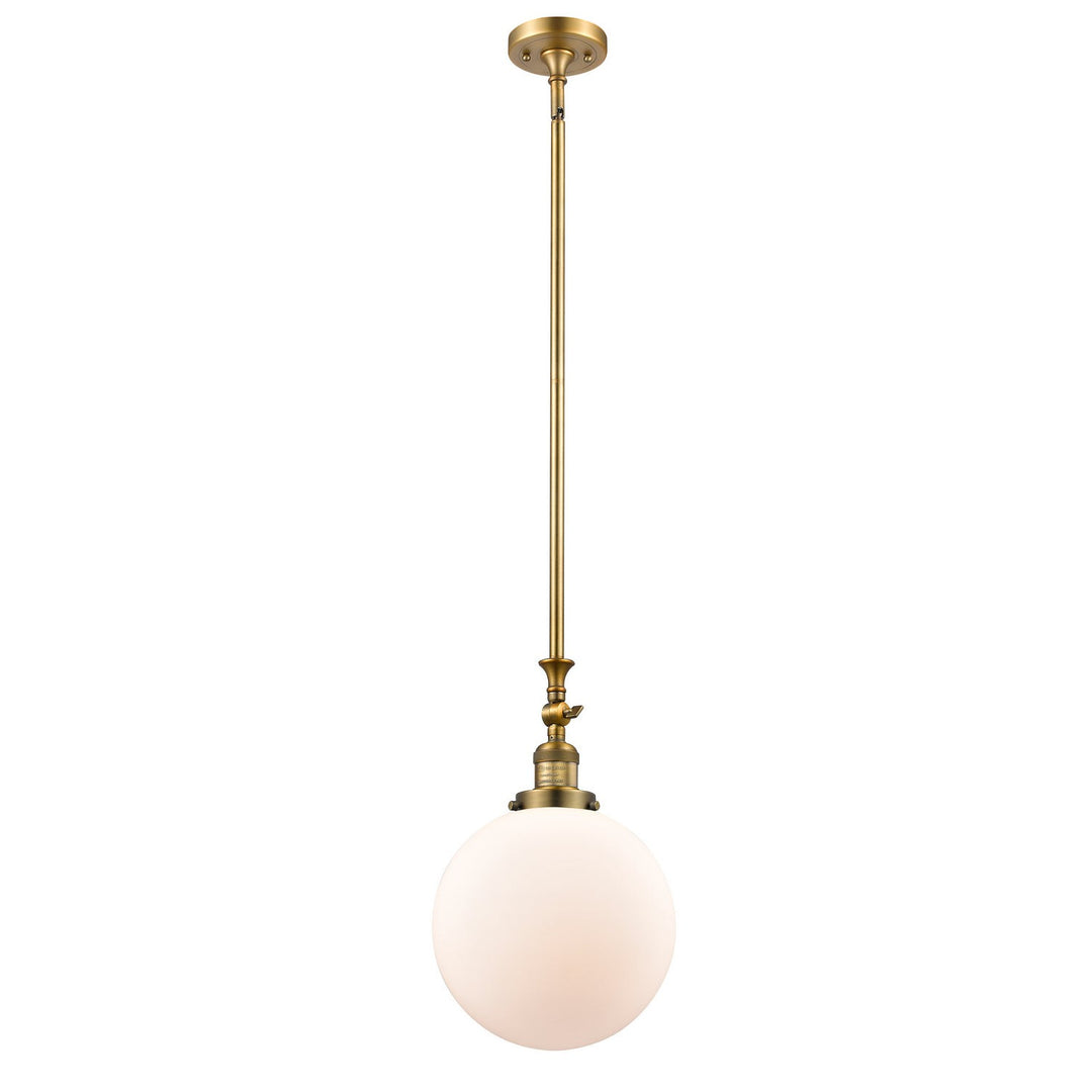 Innovations Franklin Restoration 206-BB-G201-10 Pendant Light - Brushed Brass