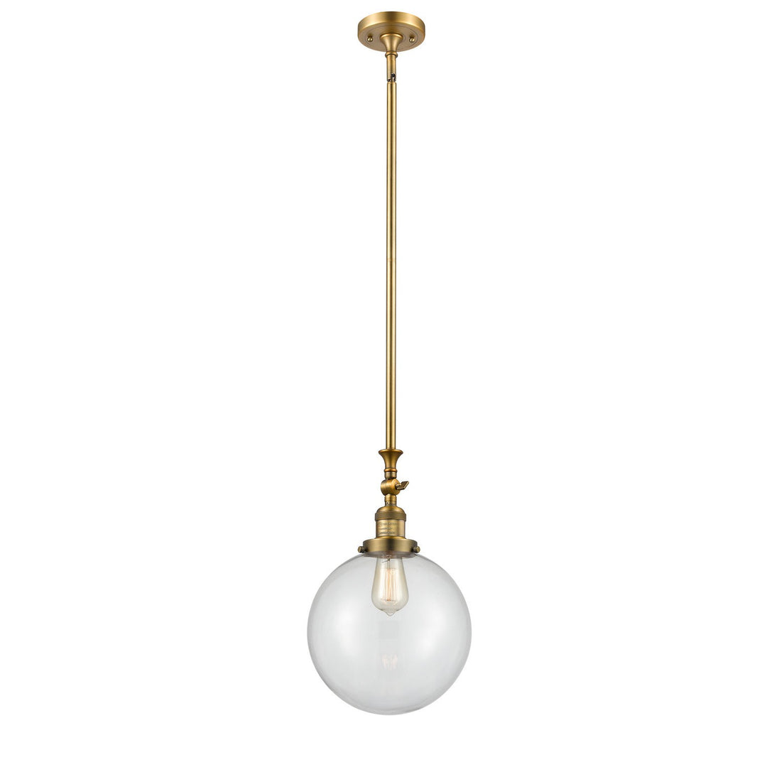 Innovations Franklin Restoration 206-BB-G202-10 Pendant Light - Brushed Brass
