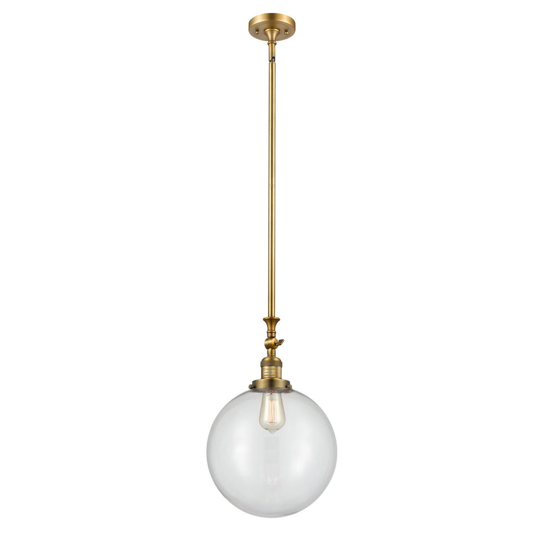 Innovations Franklin Restoration 206-BB-G202-12 Pendant Light - Brushed Brass