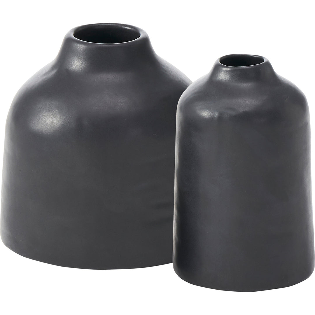 Renwil Lighting VAS222 Forio Set Of 2 Vases Home Decor Black