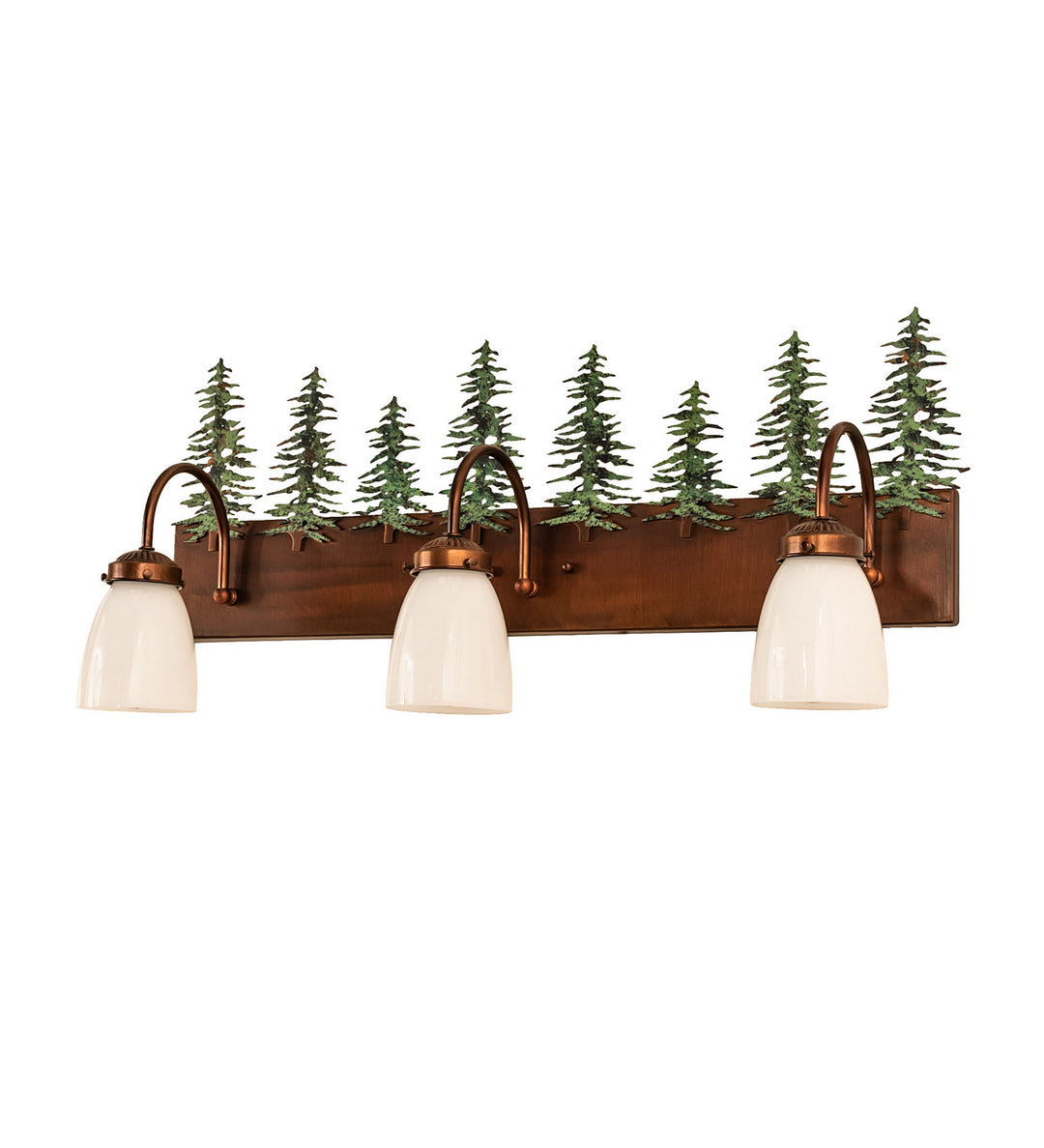 Meyda Tiffany Tall Pines 247392 Bath Vanity Light 28 in. wide - Vintage Copper