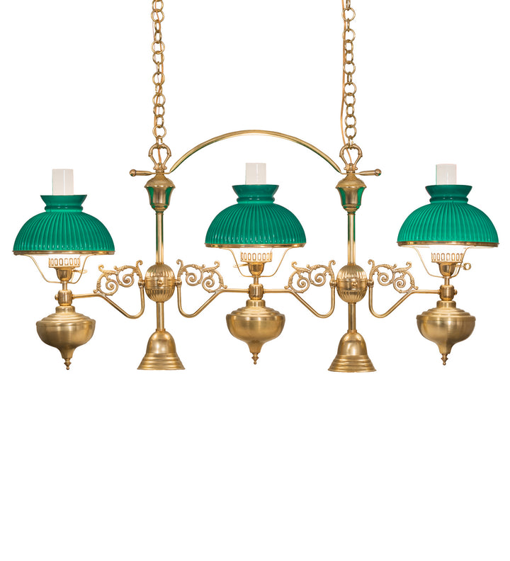 Meyda Tiffany Sunbury 247597 Pendant Light - Craftsman Brown, Natural Brass