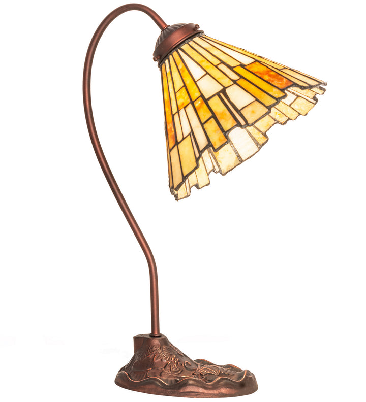 Meyda Tiffany Lighting 247781 Delta One Light Desk Lamp Lamp Bronze / Dark