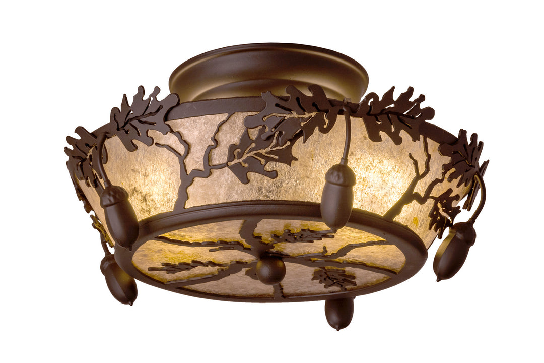 Meyda Tiffany Oak Leaf & Acorn 250665 Ceiling Light - Oil Rubbed Bronze