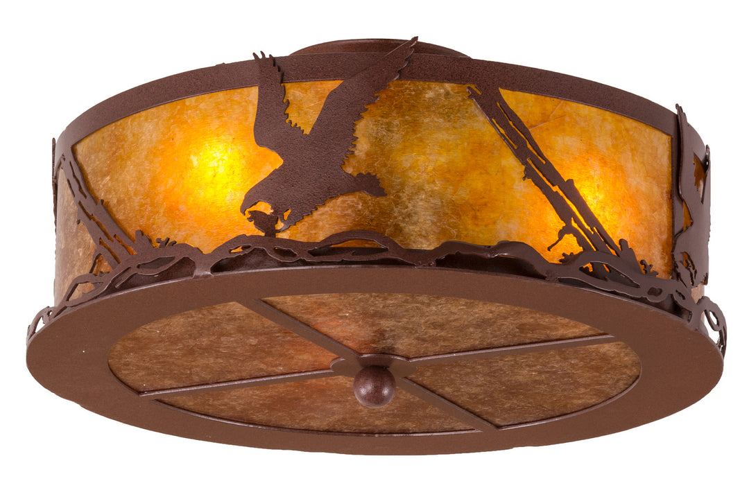 Meyda Tiffany Strike Of The Eagle 250694 Ceiling Light - Red Rust