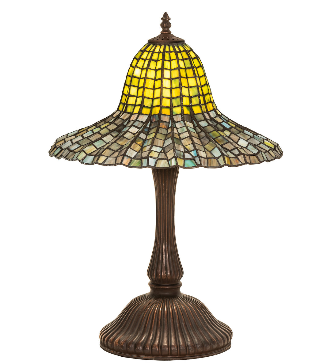 Meyda Tiffany Lighting 49165 Tiffany Bell One Light Table Lamp Lamp Bronze / Dark