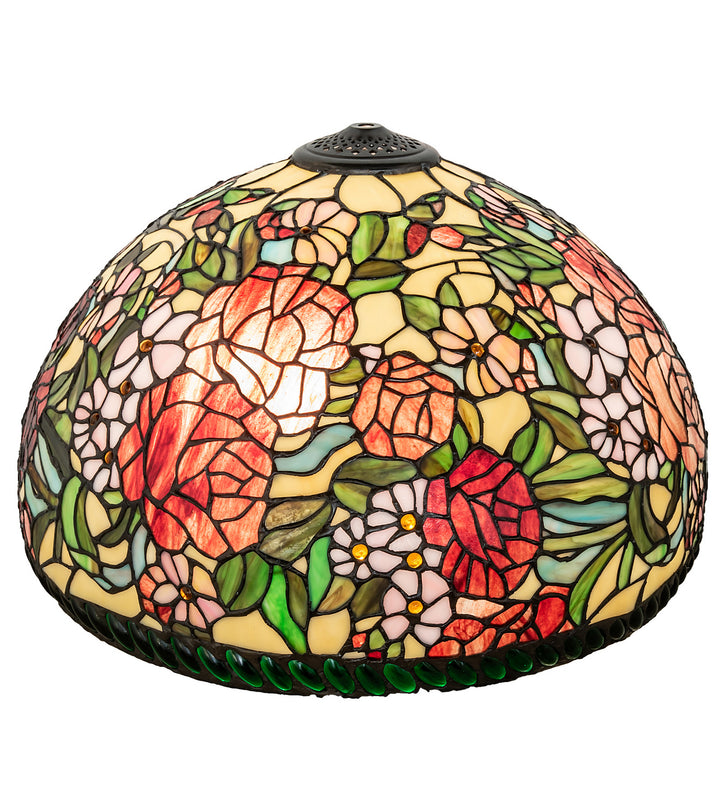 Meyda Tiffany Lighting 67092 Romance Rose Shade Lamp Shade Bronze / Dark